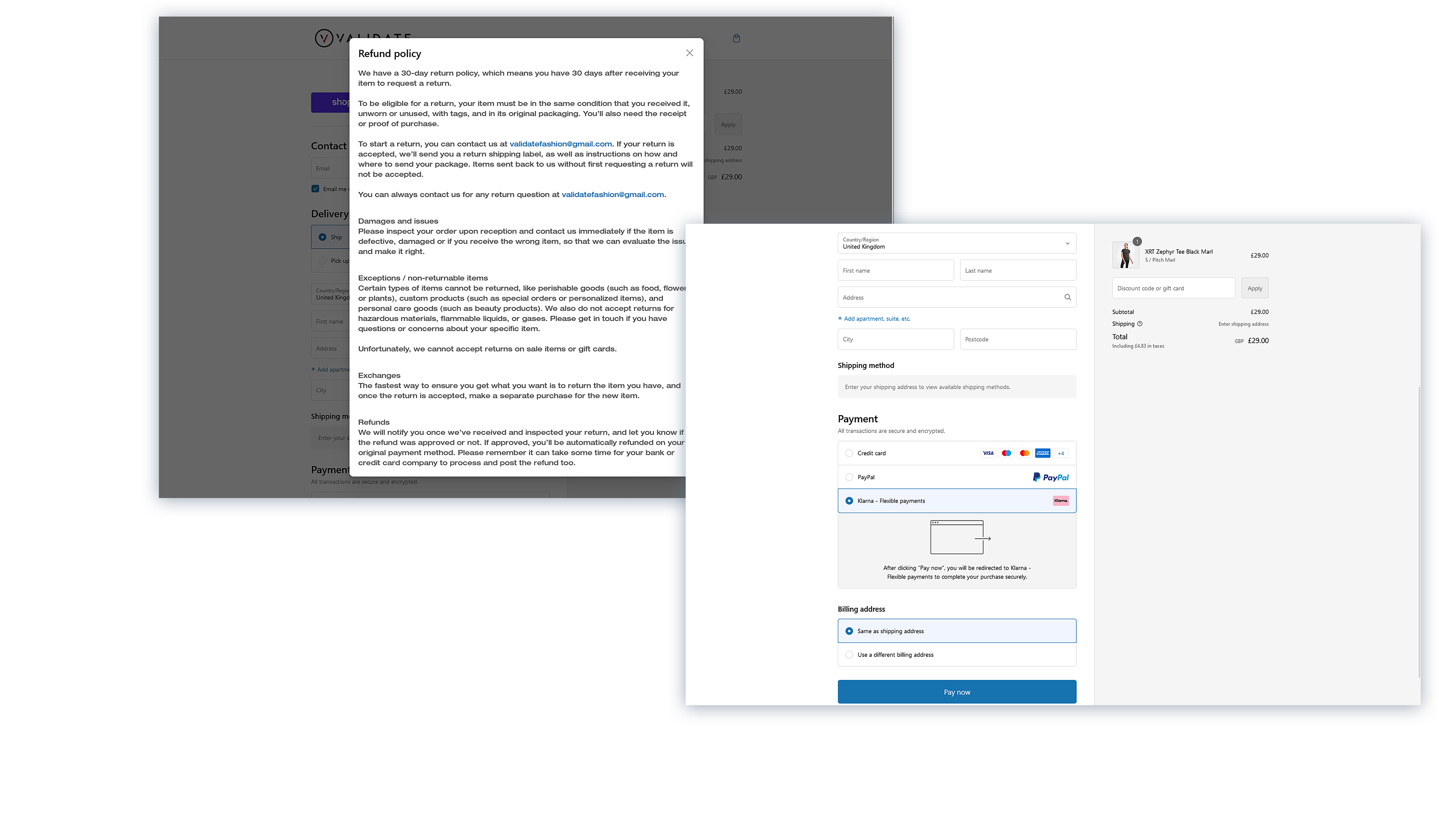 Validate Fashion project