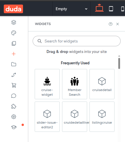 Duda Widget Implementation Example