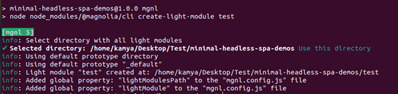 Magnolia Light Module development