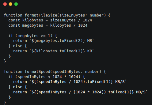 Function Format File Size