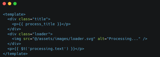 UI for Processing State