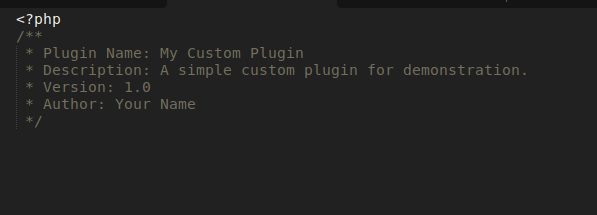 WordPress Custom Plugin