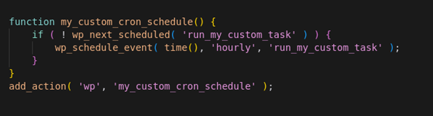 Define a Custom Cron Event