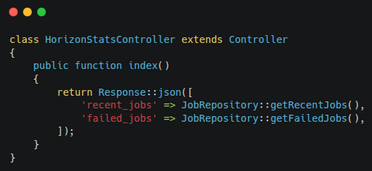 Create Horizon Stats API for Vue