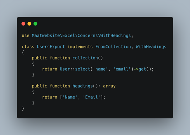 Excel and CSV in Laravel