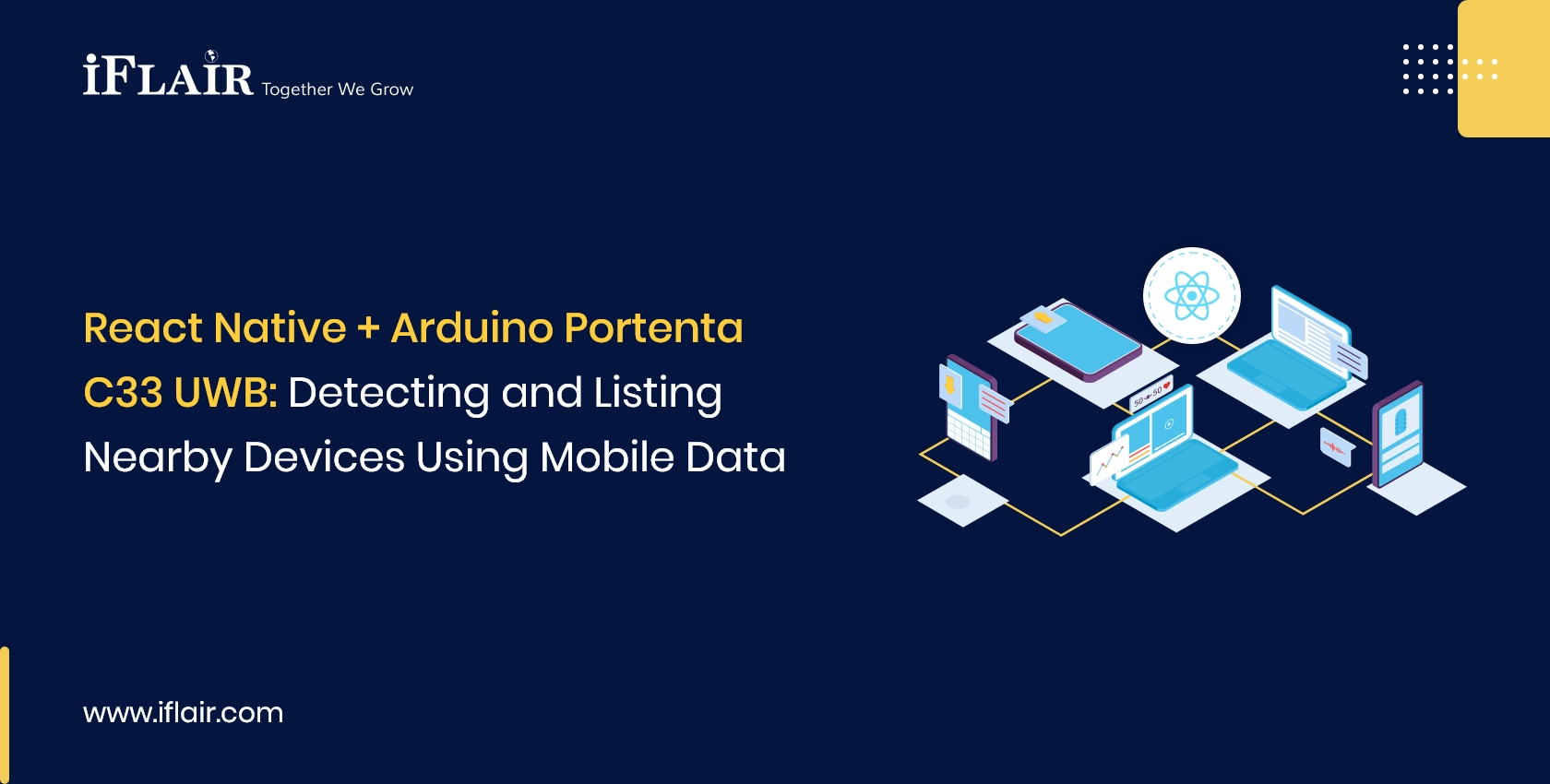 React Native + Arduino PortentaC33 UWB Detecting and ListingNearby Devices Using Mobile Data