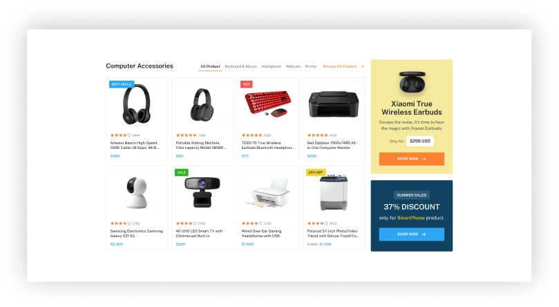 E-commerce Web API Platform Computer Accessories