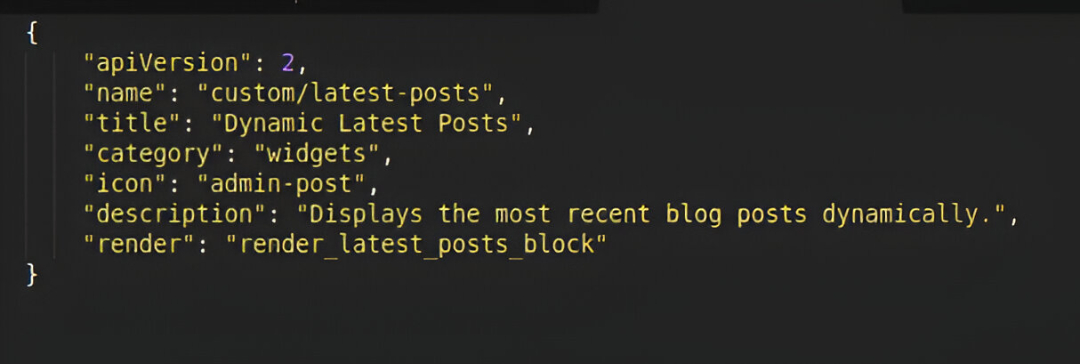 Create block.json
